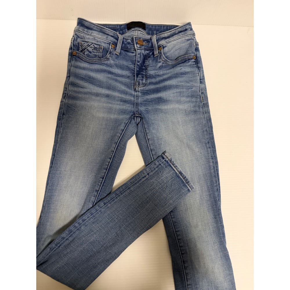 Buckle Black Fit No 53 Skinny Jeans Womens 24x32 Medium Wash Stretch Denim